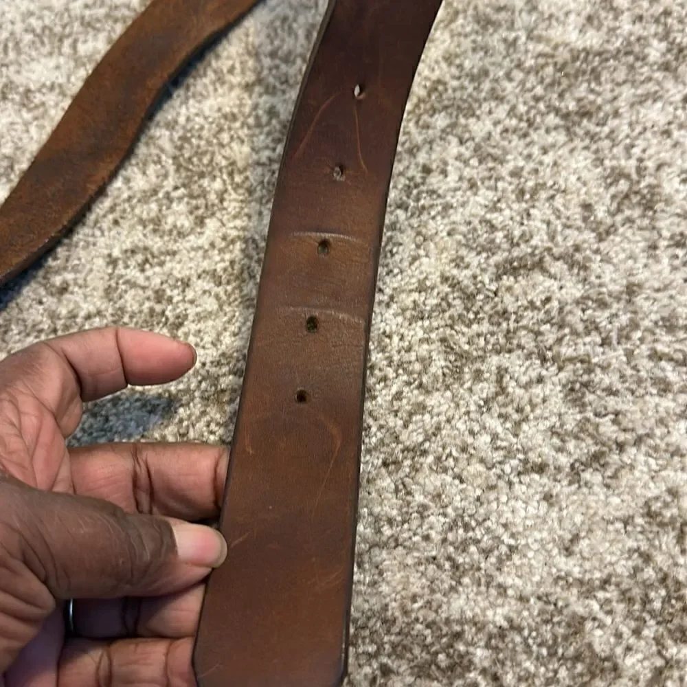 Justin Top Grade Cowhide Brown Work Belt 34